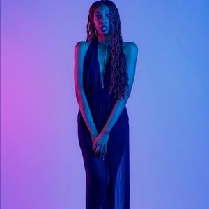 Black dress with back cutout